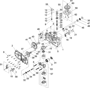 Part Location Diagram of 108-6189 Lawn Boy Left Hand 7-PISTON CENTER SECTION KIT